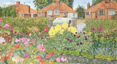 Allotments and Dahlias by Linda Benton